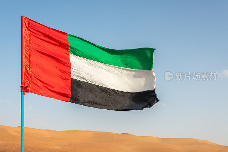 阿拉伯联合酋长国国旗Rub al Khali沙漠